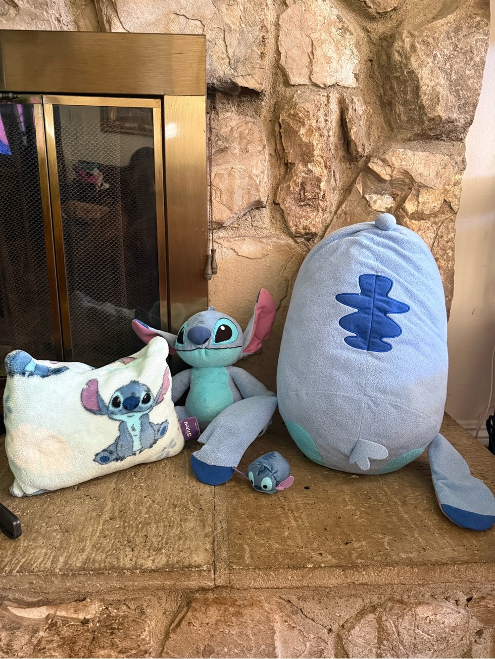 20" Disney Store  Stitch tsum tsum plush pillow and 3 other stitch items